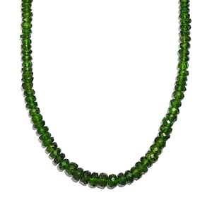 D'Joy Premium Verde Onyx 50.00 ctw Beaded Necklace in 18K Vermeil Yellow Gold Over Sterling Silver 18-20 Inches  