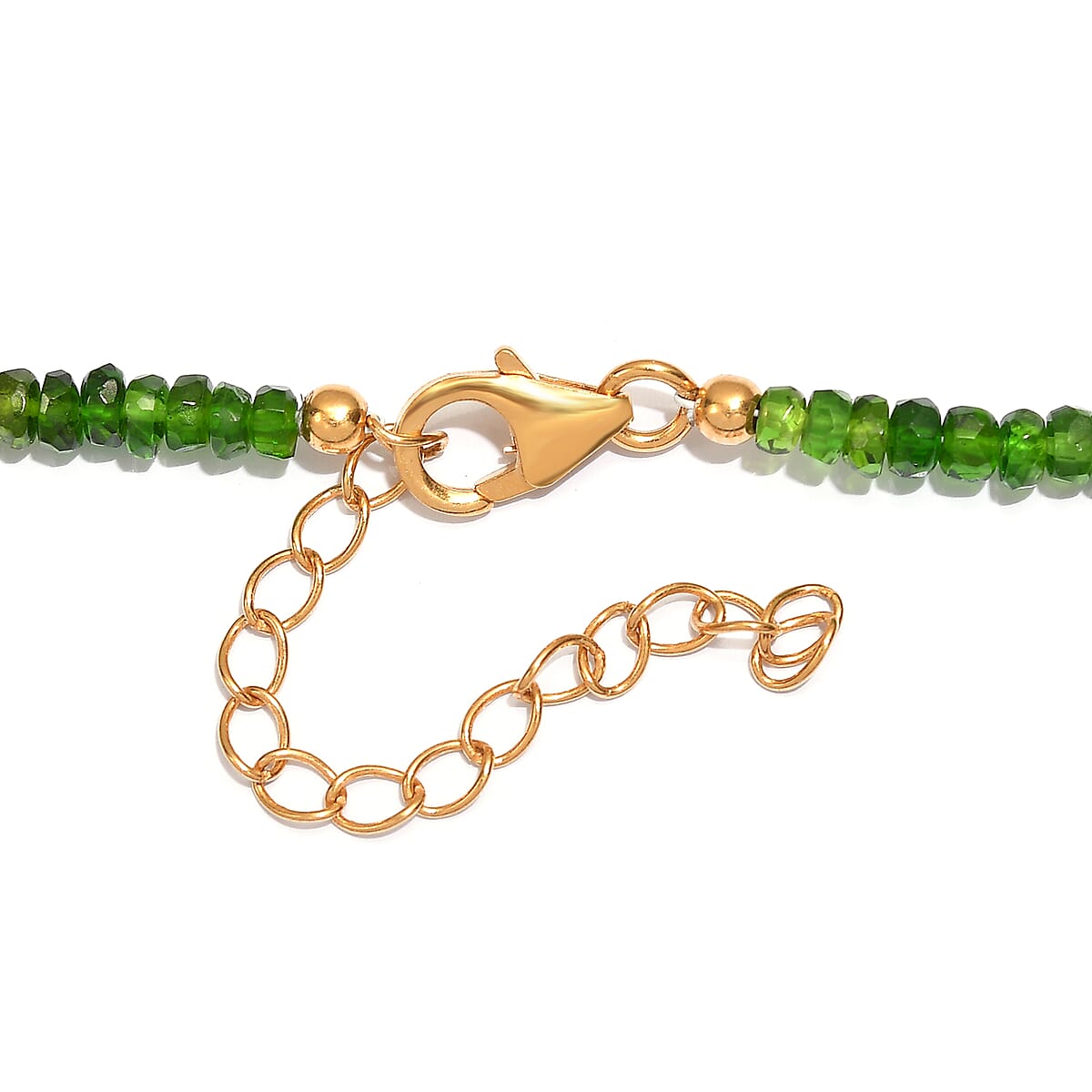 D'Joy Premium Verde Onyx 50.00 ctw Beaded Necklace in 18K Vermeil Yellow Gold Over Sterling Silver 18-20 Inches   image number 4