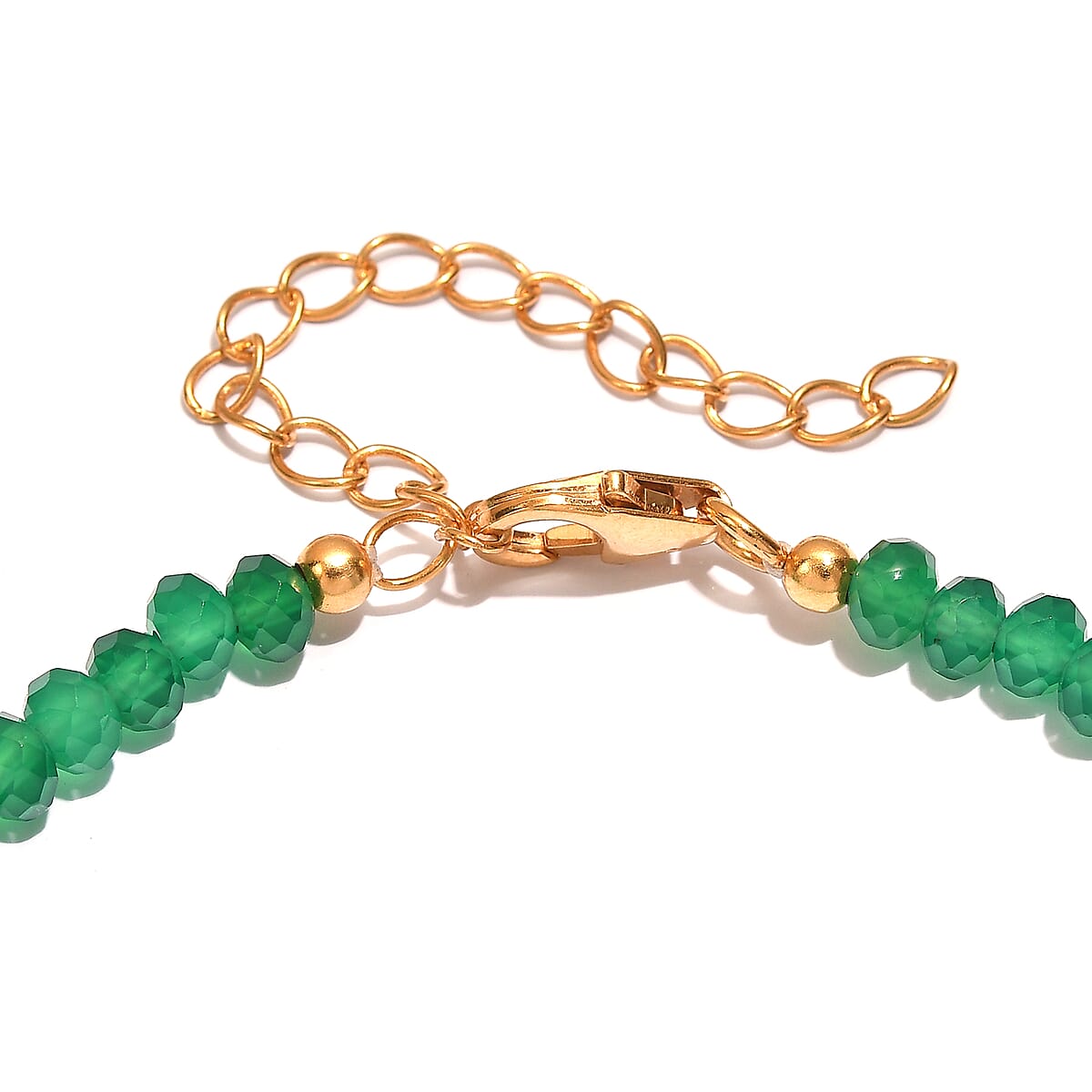 D'Joy Premium Verde Onyx 20.00 ctw Bracelet in 18K Vermeil Yellow Gold Over Sterling Silver (7.25-9.25In) image number 3