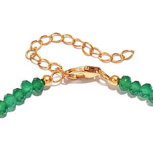 D'Joy Premium Verde Onyx 20.00 ctw Bracelet in 18K Vermeil Yellow Gold Over Sterling Silver (7.25-9.25In)