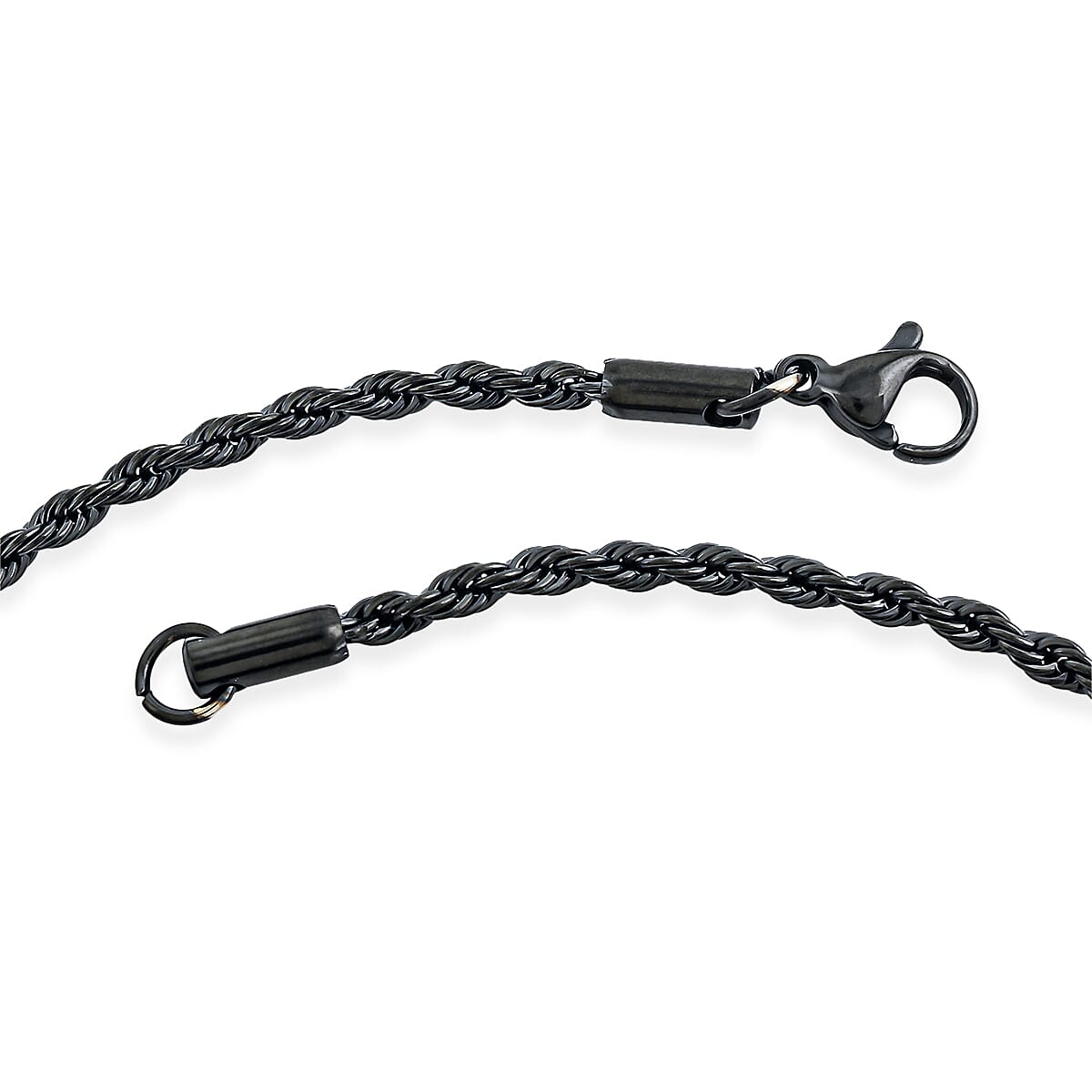 Austrian Crystal Slam Dunk Basketball Pendant Necklace (22 Inches) in ION Plated Black Stainless Steel image number 3