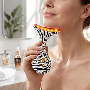 GLO24K 7 Color Zebra Print LED Neck & Face Massager Deluxe (Lifetime Warranty)