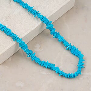 Sleeping Beauty Turquoise 13.50 ctw Beaded Necklace (18 Inches)