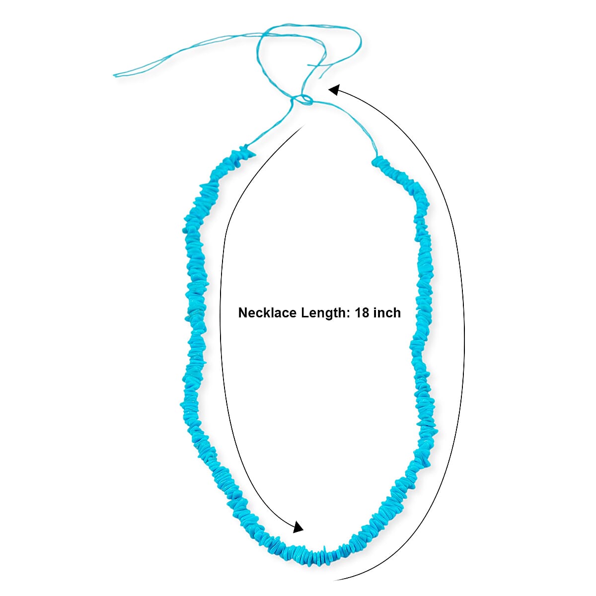 Sleeping Beauty Turquoise 13.50 ctw Beaded Necklace (18 Inches) image number 4