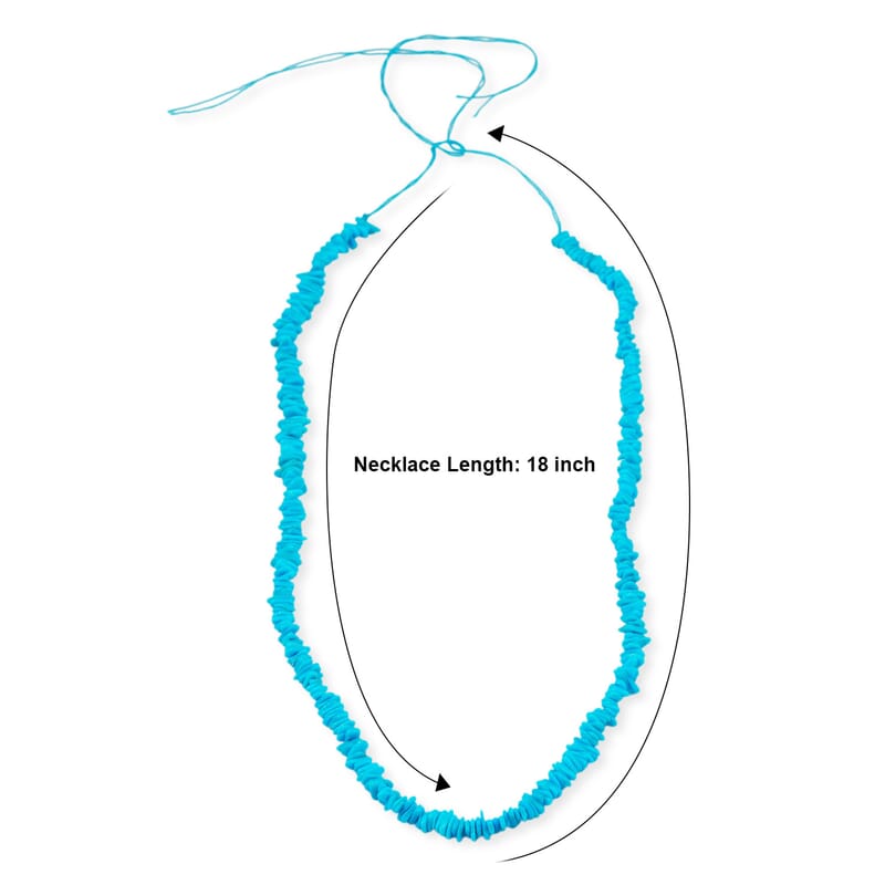 Sleeping Beauty Turquoise 13.50 ctw Beaded Necklace (18 Inches)