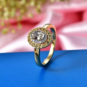 D'Joy AAA Turkizite, Multi Gemstone Ring in 18K Vermeil YG Over Sterling Silver (Size 10.0) 1.25 ctw