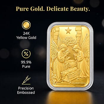 24K Golden Birth of Jesus Christan Emboss Sheet (31x45.5mm) 10mg - Product card gallery slide 2 (10178480046393)
