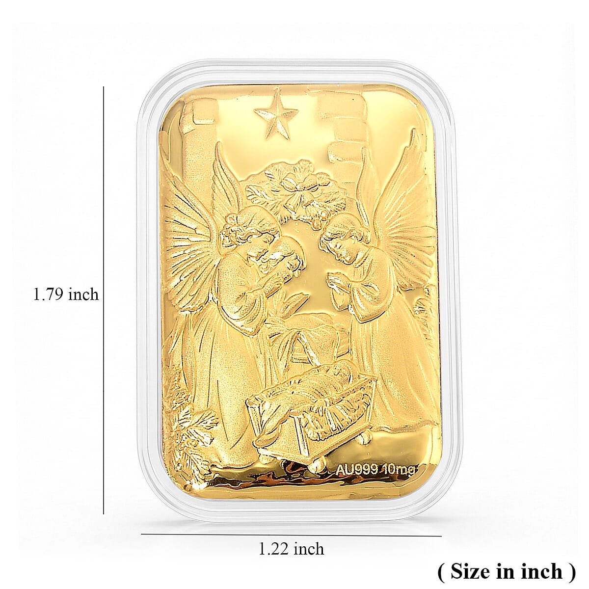 24K Golden Birth of Jesus Christan Emboss Sheet (31x45.5mm) 10mg image number 4