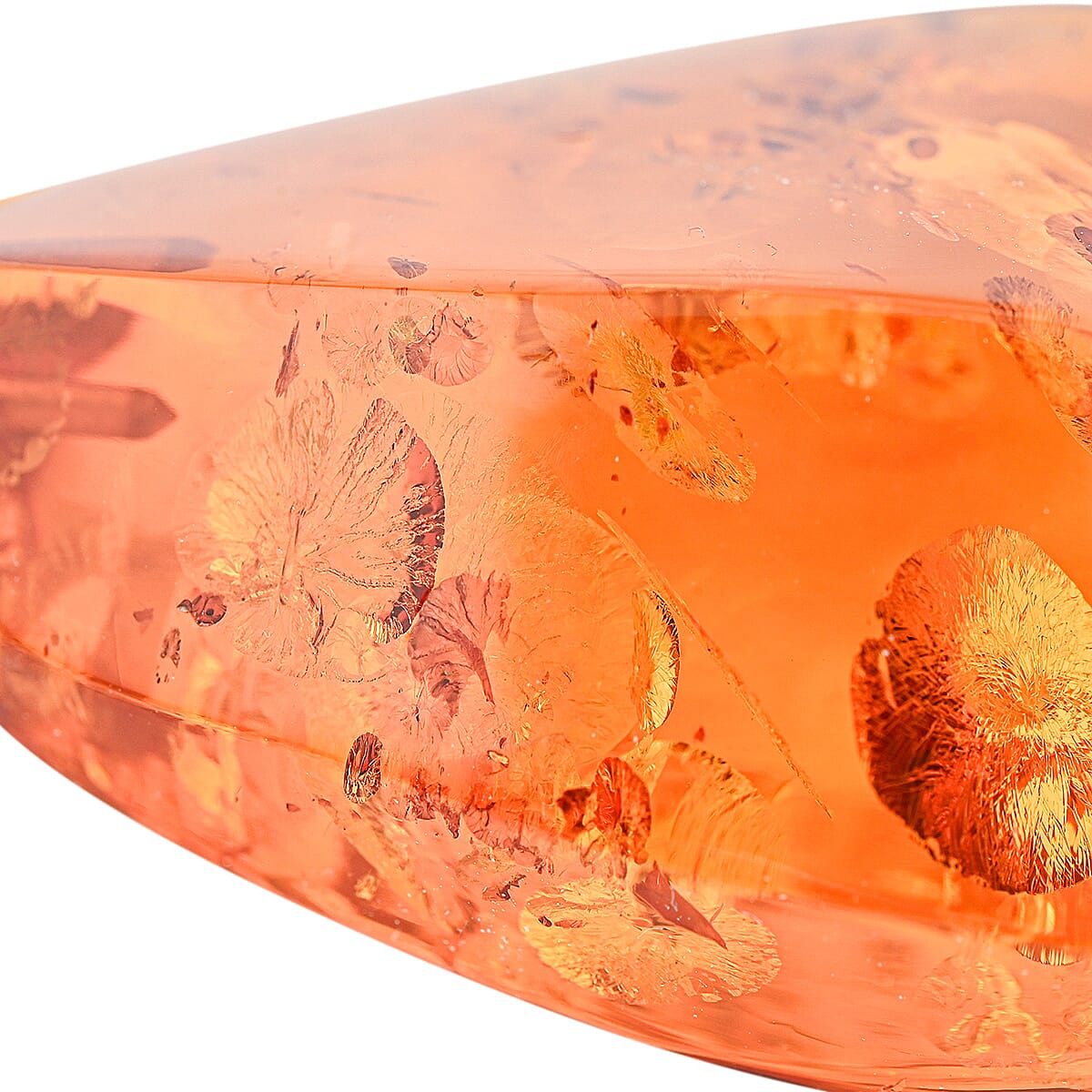 Baltic Amber Pendant without Chain in 14K YG Over Sterling Silver