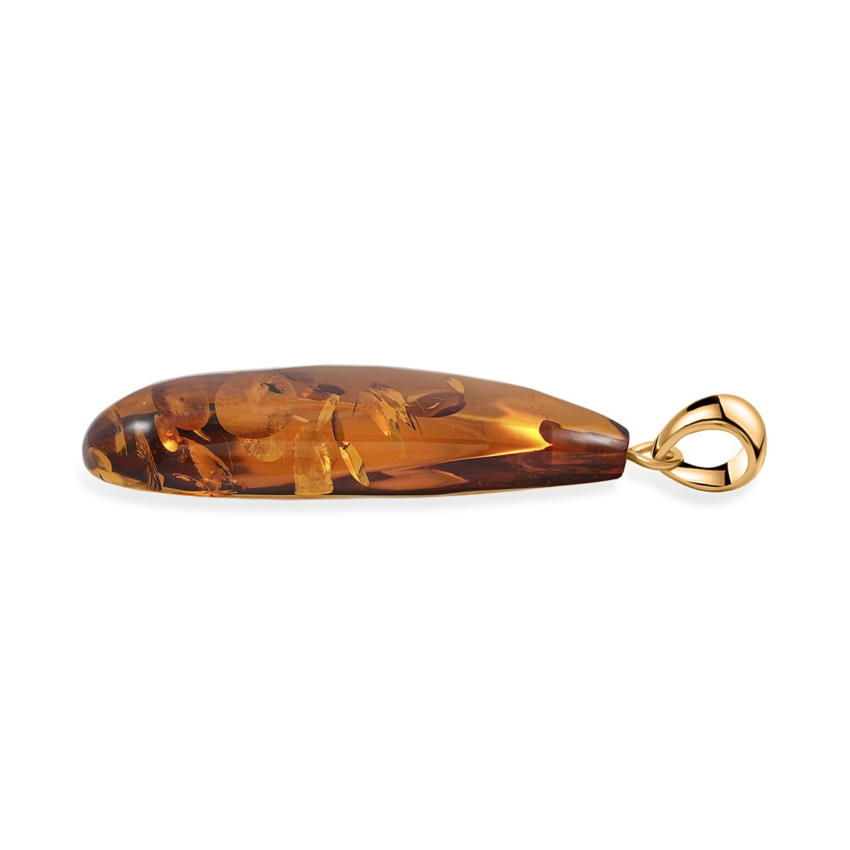 Baltic Amber Pendant without Chain in 14K YG Over Sterling Silver image number 3