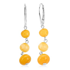 Butterscotch Amber Earrings in Sterling Silver