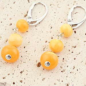 Butterscotch Amber Earrings in Sterling Silver