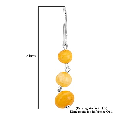 Butterscotch Amber Bead Earrings in Sterling Silver
