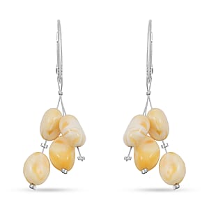 Butterscotch Amber Earrings in Sterling Silver