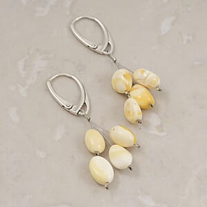 Butterscotch Amber Earrings in Sterling Silver