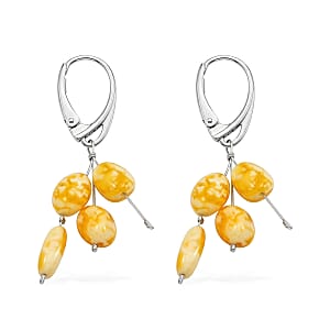 Butterscotch Amber Earrings in Sterling Silver