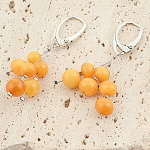 Butterscotch Amber Earrings in Sterling Silver