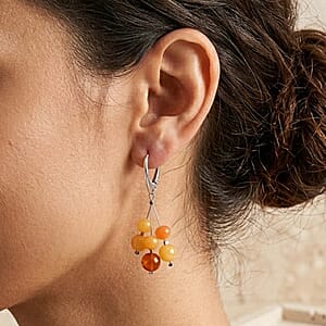 Butterscotch Amber Earrings in Sterling Silver