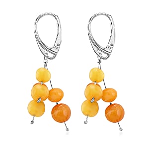 Butterscotch Amber Earrings in Sterling Silver