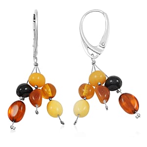 Baltic Amber Earrings in Sterling Silver