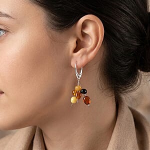 Baltic Amber Earrings in Sterling Silver