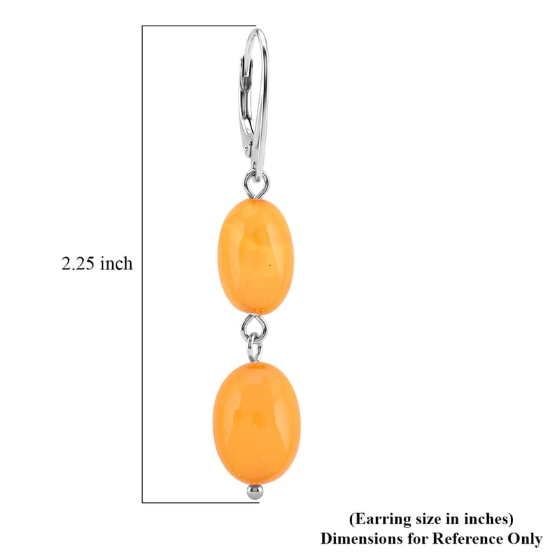 Butterscotch Amber Leverback Earrings in Sterling Silver