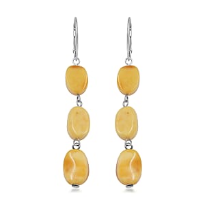 Butterscotch Amber Earrings in Sterling Silver