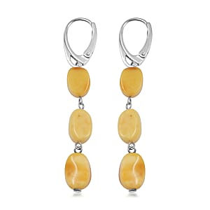 Butterscotch Amber Earrings in Sterling Silver