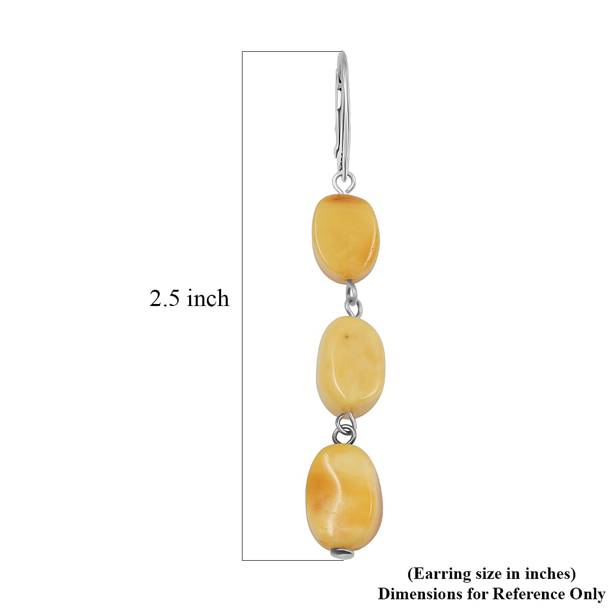Butterscotch Amber Earrings in Sterling Silver image number 4