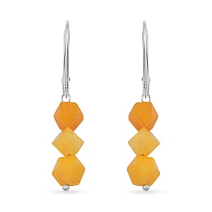 Butterscotch Amber Earrings in Sterling Silver