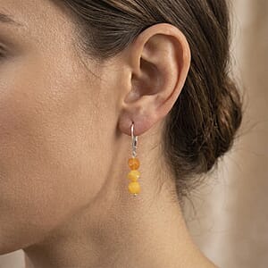 Butterscotch Amber Earrings in Sterling Silver