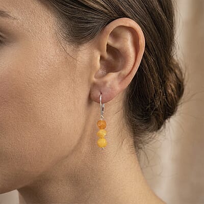 Butterscotch Amber Lightweight Earrings in Sterling Silver