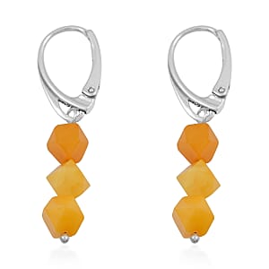 Butterscotch Amber Earrings in Sterling Silver