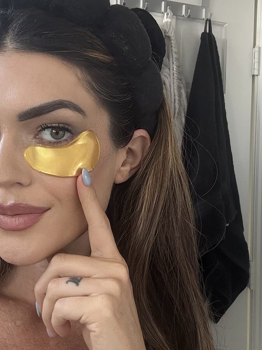 GLO24K 24k Gold & Collagen Eye Patches (20 Patches/10 Pairs) FREE GIFT image number 5