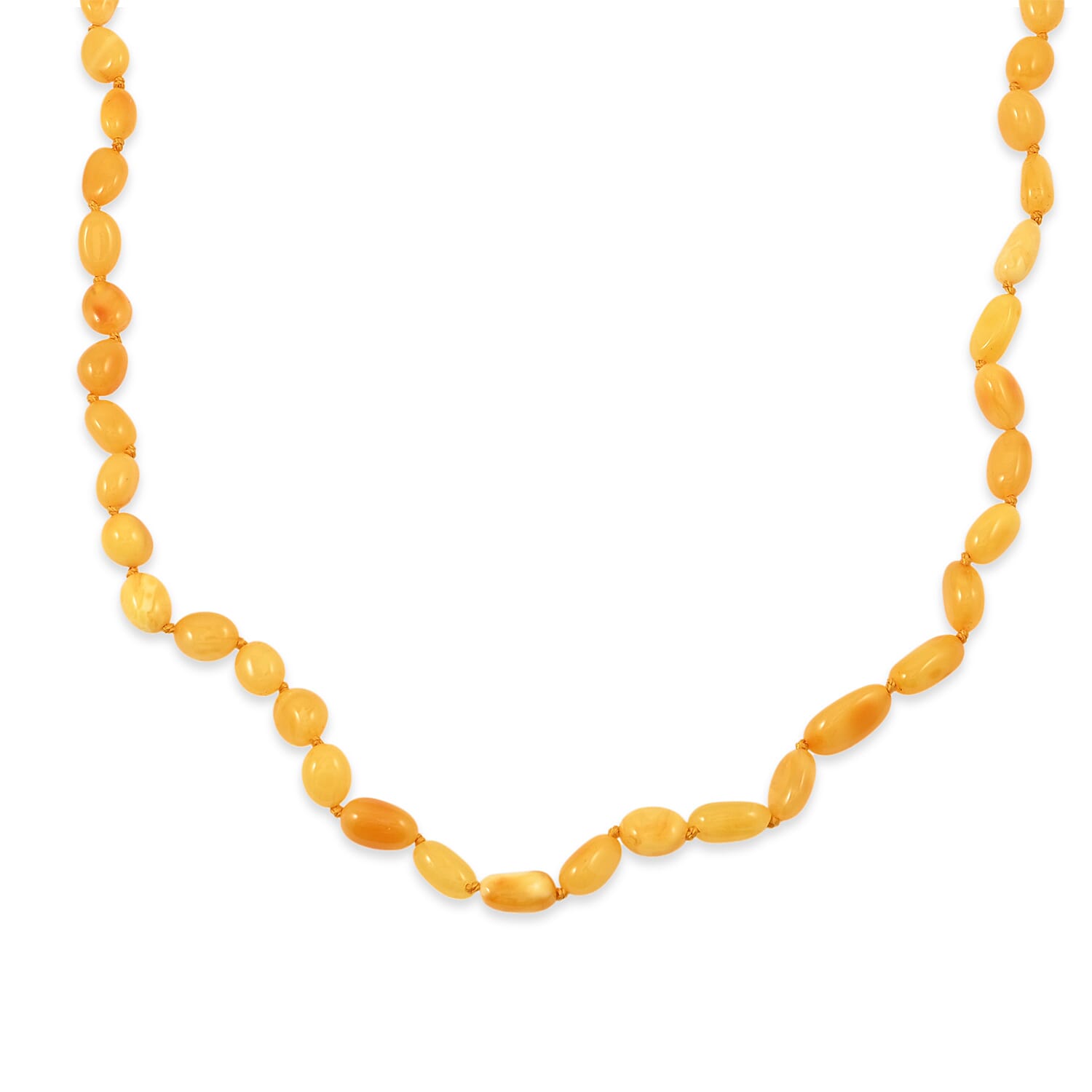 Butterscotch Amber Beaded Necklace (36 Inches)