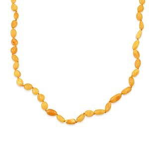 Butterscotch Amber Beaded Necklace (36 Inches)
