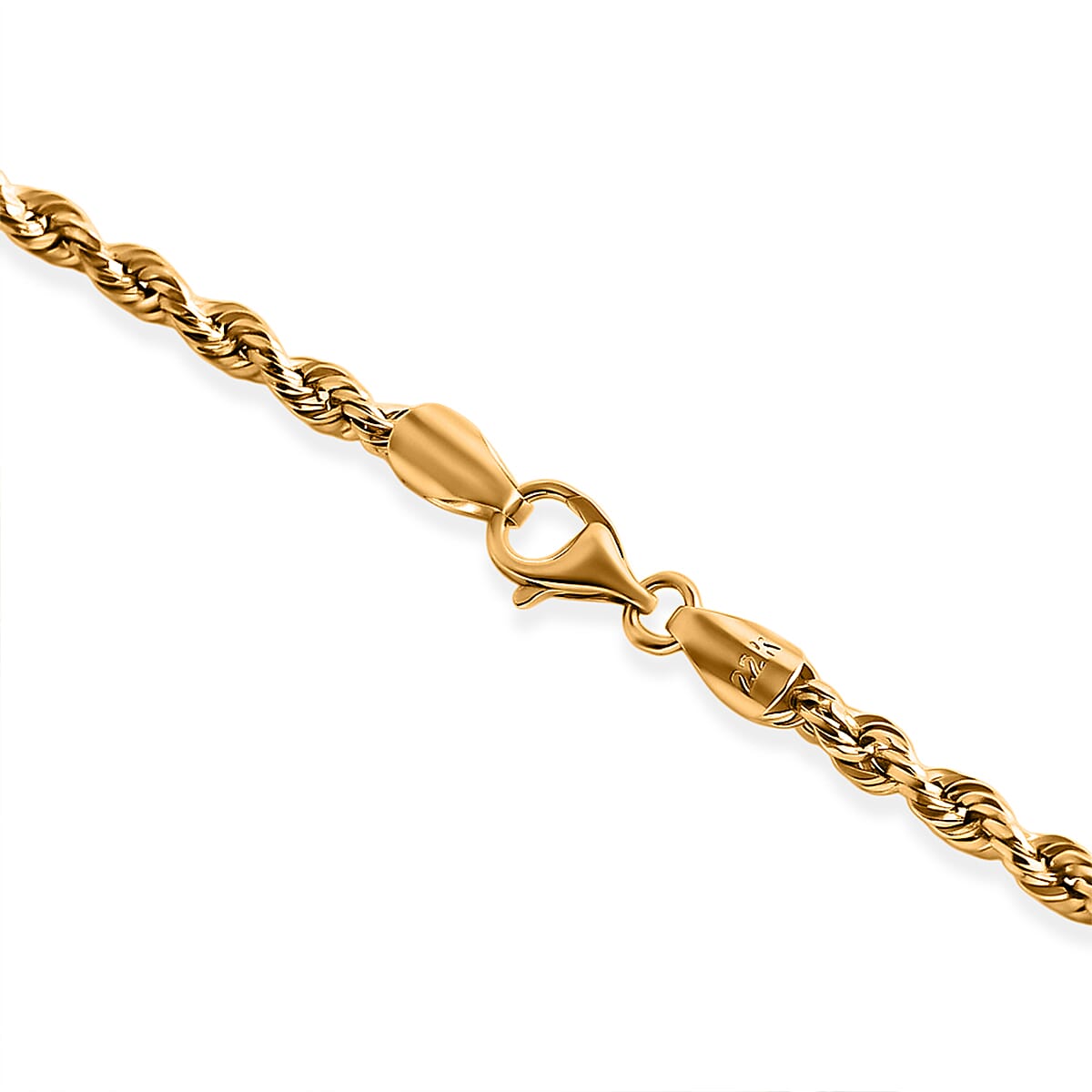 2.83mm Rope Chain Necklace in 22K Yellow Gold 20 Inches 4.47 Grams image number 4