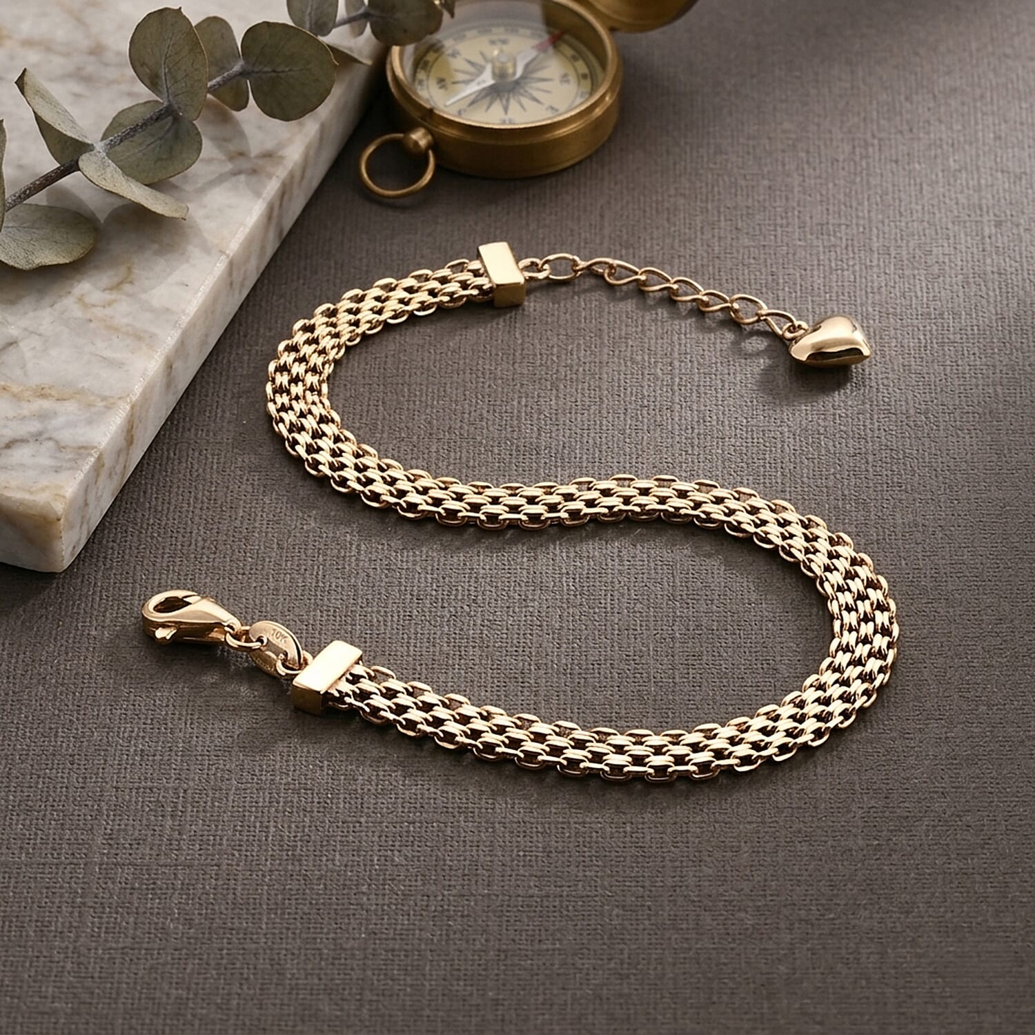 Luxoro Bismark Bracelet in 10K Yellow Gold (8.00 In) 3.49 Grams