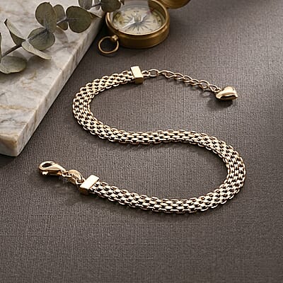 Luxoro Bismark Bracelet in 10K Yellow Gold (8.00 In) 3.49 Grams
