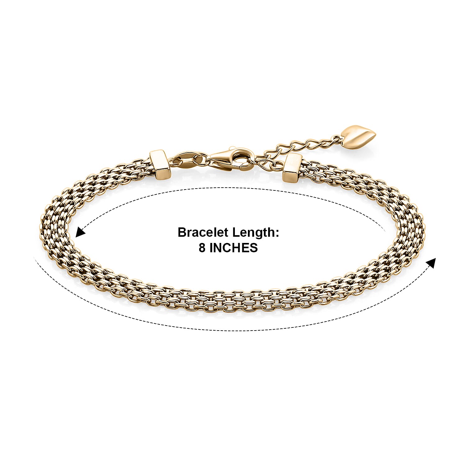Luxoro Bismark Bracelet in 10K Yellow Gold (8.00 In) 3.49 Grams