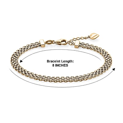 Luxoro Bismark Bracelet in 10K Yellow Gold (8.00 In) 3.49 Grams