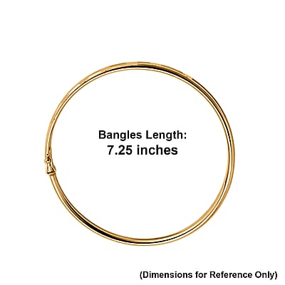 Luxoro Texture Bangle Bracelet in 10K Yellow Gold (7.25 In) 3.75 Grams
