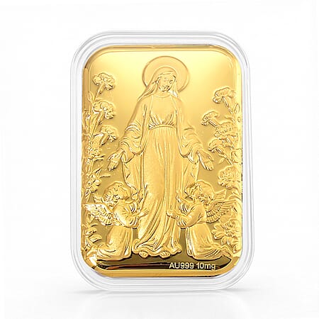 24K Golden Blessed Mother Embossed Sheet (31x45.5mm) 10mg - Product card gallery slide 1 (10178481520953)