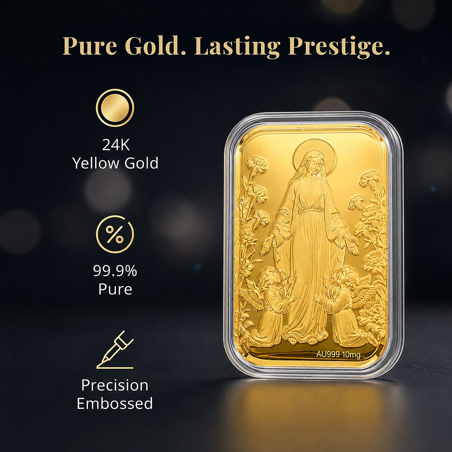 Blessed Mother 24k Gold Embossed Sheet 10mg