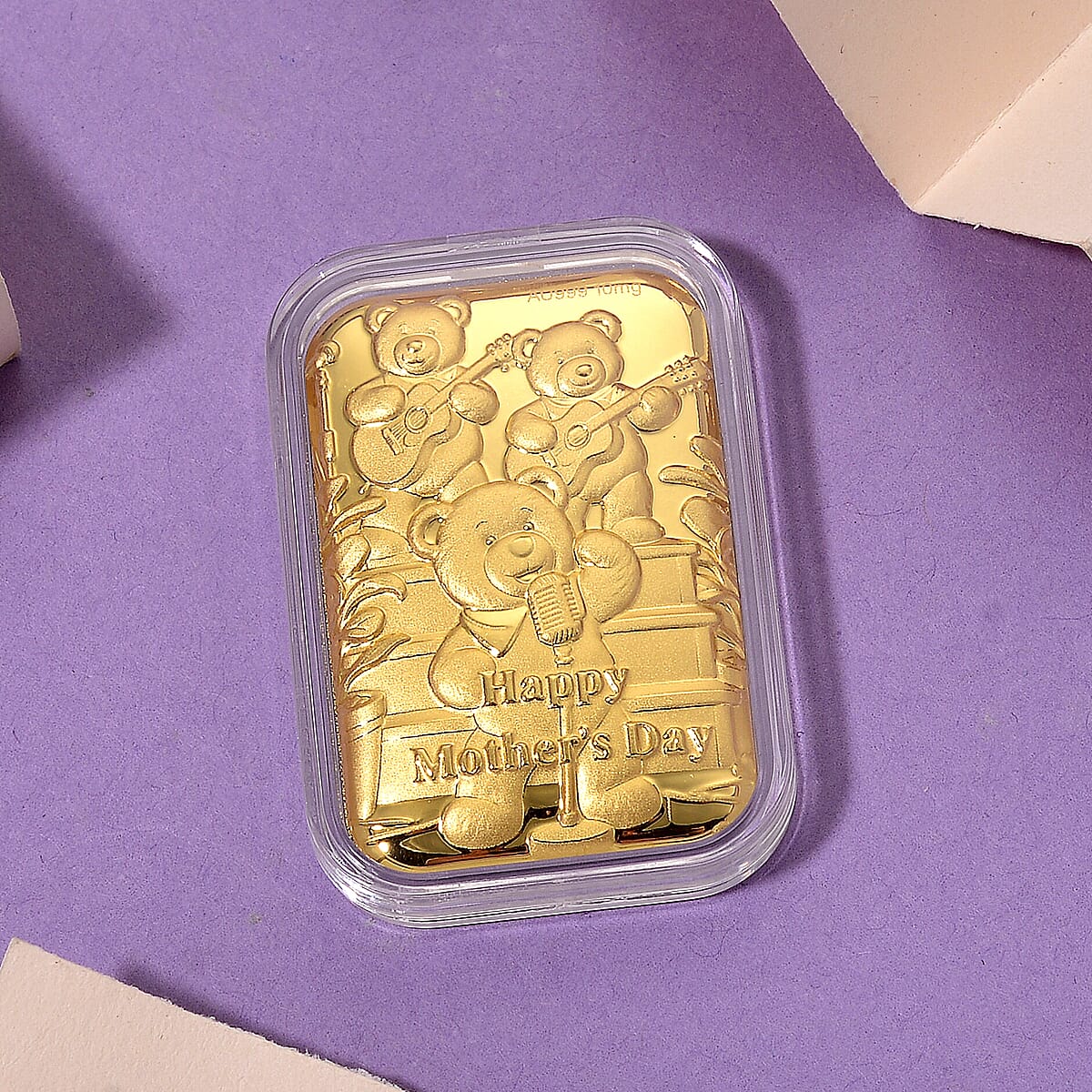24K Golden Happy Mother's Day Emboss Sheet (31x45.5mm) 10mg image number 1