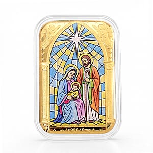 24K Gold Divine Love - Holy Family Blessing Embossed Sheet (31x45.5mm) 10mg