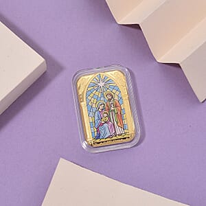 24K Gold Divine Love - Holy Family Blessing Embossed Sheet (31x45.5mm) 10mg