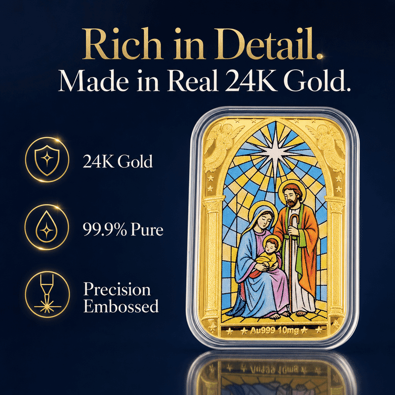 Holy Family 24k Gold Embossed Sheet 10mg