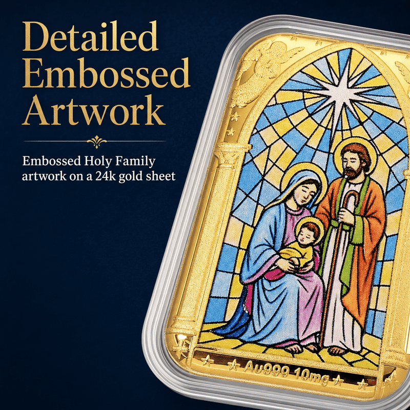 Holy Family 24k Gold Embossed Sheet 10mg