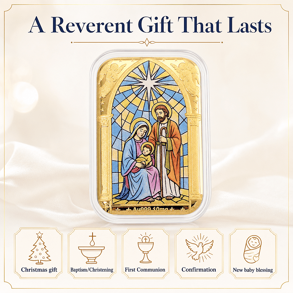 Holy Family 24k Gold Embossed Sheet 10mg